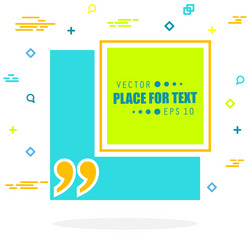 abstract concept empty speech square quote vector image