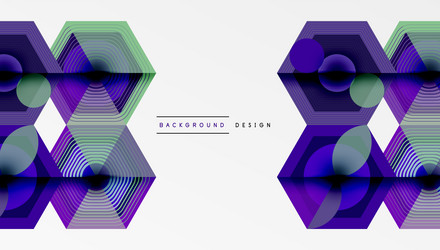abstract geometric pattern hexagons circles vector image