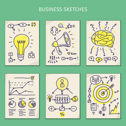 Concepts of idea sketches vector