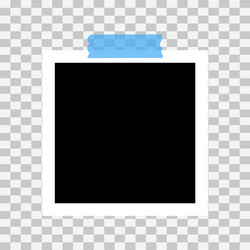 old photo empty frame isolated on transparent vector image