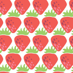 Strawberry seamless pattern Royalty Free Vector Image