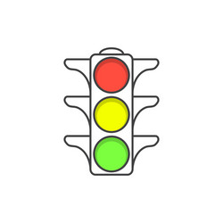 Traffic light icon vector