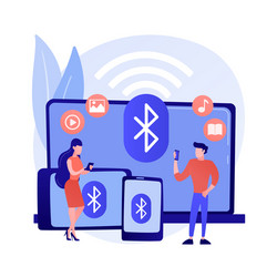 wireless device connection abstract concept vector image