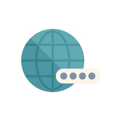 globe with password representing global security vector image