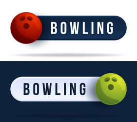 bowling toggle switch buttons with basketball vector image