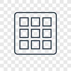 grids concept linear icon isolated on transparent vector image