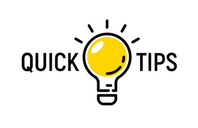 quick tip hint icon bulb fact idea vector image