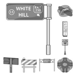 Road junctions and signs other web icon vector