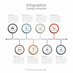 Timeline design template with place for your data vector