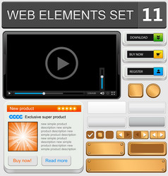 web elements set 11 vector image