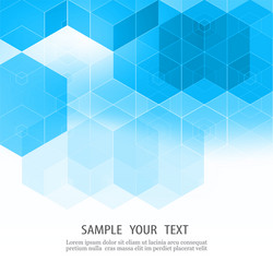 Abstract blue hexagon background technology Vector Image