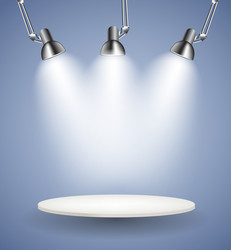 background with lighting lamp empty space vector image