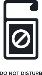 black do not disturb isolated icon simple element vector image