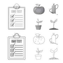 isolated object of and icon collection vector image