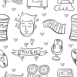 Musical Instrument Doodle Set Vector Image