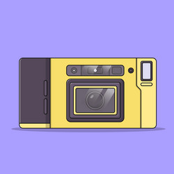 camera icon with outline for design element clip vector