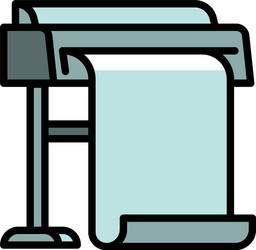 Commercial plotter icon outline style vector