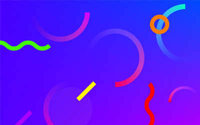 neon circle gradient pattern background vector image