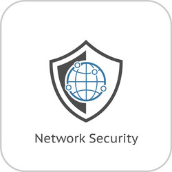 Network security icon flat design vector