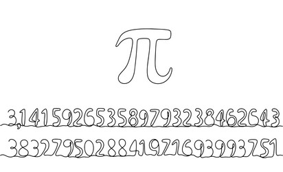 pi number mathematics mathematical constant vector image