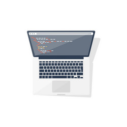 programming and coding online flat style web vector image