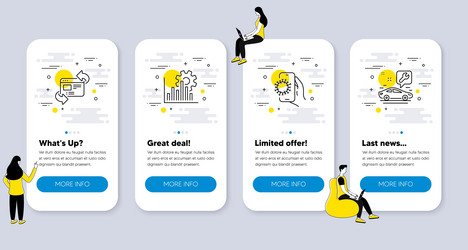 set of technology icons such as refresh website vector image
