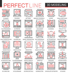 3d printing complex concept science technology vector image