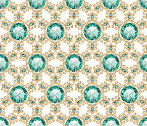 background seamless with pattern and gems vector image