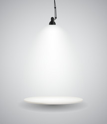 background with lighting lamp empty space vector image