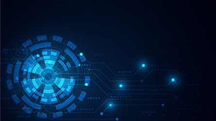 circuit technology background with hi-tech vector image