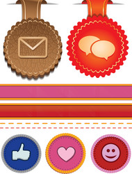 collection of web design elements for website in r vector image