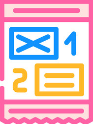 create newsletter color icon vector