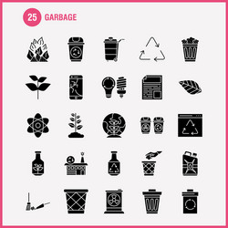 garbage solid glyph icon for web print and mobile vector image