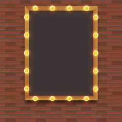 light bulb frame with space vector