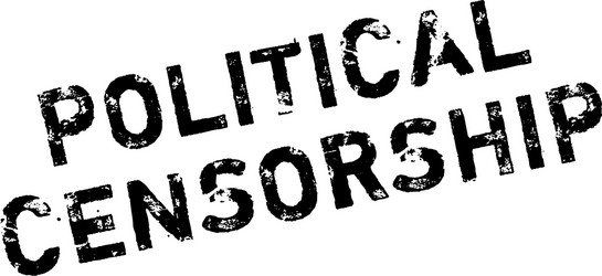 Political censorship rubber stamp Royalty Free Vector Image