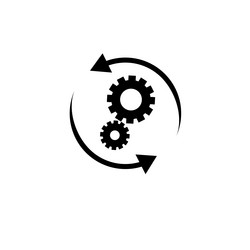 workflow icon in flat style vector image