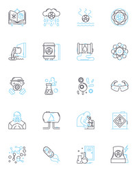 computer nerks linear icons set coding gaming vector image