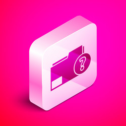 isometric unknown document folder icon isolated vector image