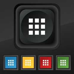 list menu app icon symbol set of five colorful vector image