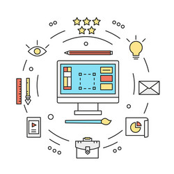 Digital Art Tools Collection vector image