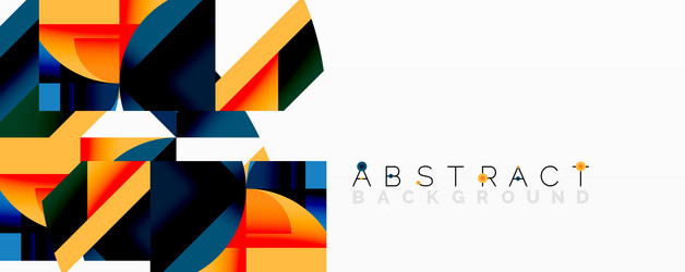 geometric shapes overlap creating vibrant color vector image