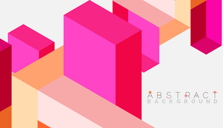 abstract background 3d cubes cubic elements vector image