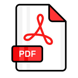 an amazing icon of pdf file editable design vector image