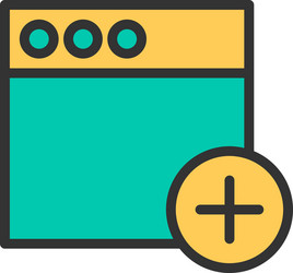 browser icon design interaction vector image