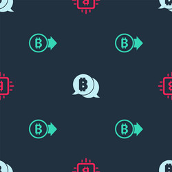 set cpu mining farm bitcoin and on seamless vector image