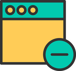 browser icon design interaction vector image