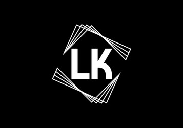 Initial monogram letter l k logo design template Vector Image