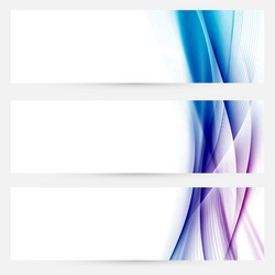 satin swoosh speed line web headers collection vector image