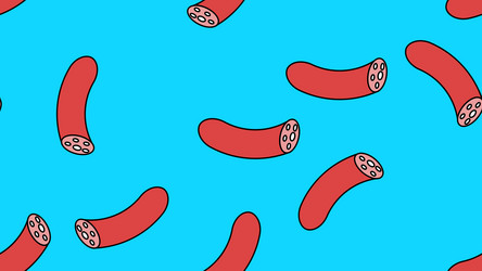 Sausage pattern seamless wurst endless print vector