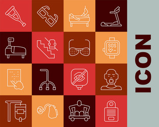 set line intercom head of deaf and dumb smart vector image
